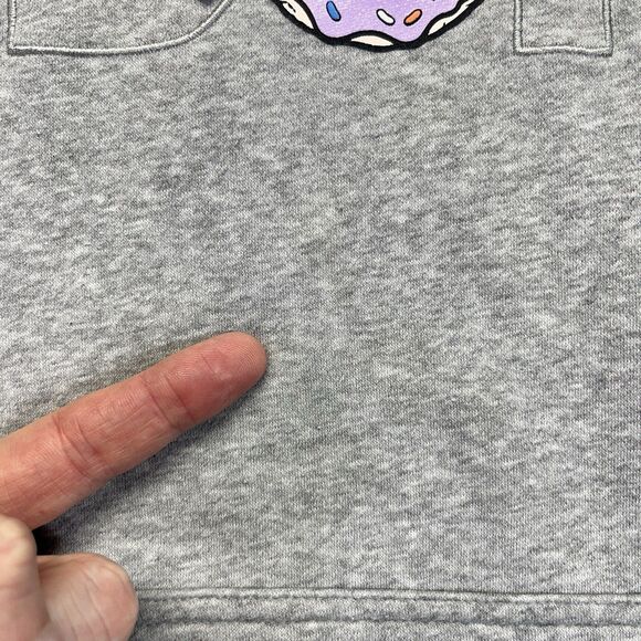 Adidas Originals x Simpsons Hoodie Mens Small S Gray Sweatshirt DOH Donut - Picture 10 of 11